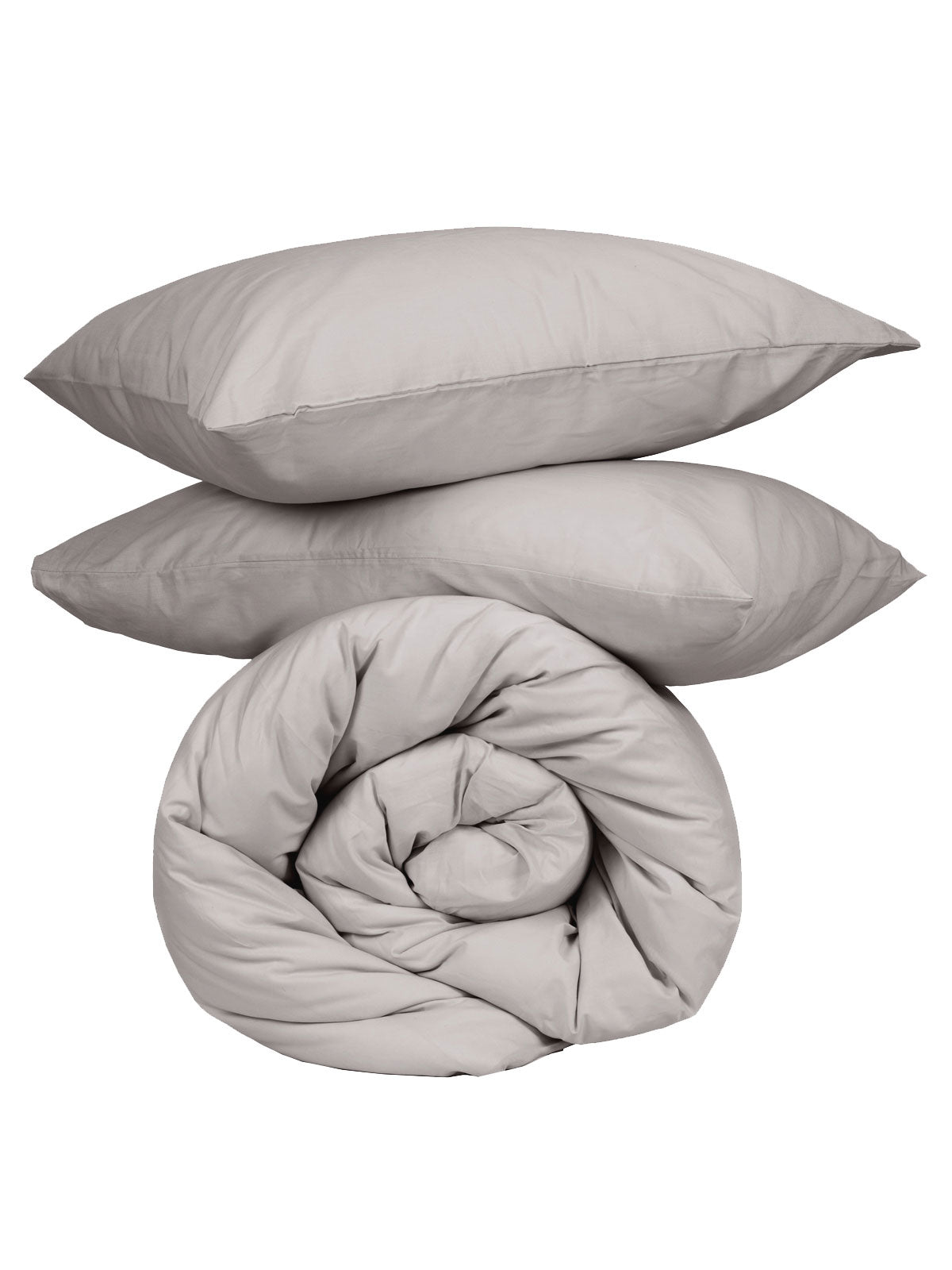 Παπλωματοθήκη Cotton Feelings 106 Light Grey Μονή 170x250εκ