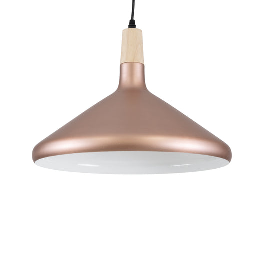 FELICITA 01223 Μοντέρνο Κρεμαστό Φωτιστικό Οροφής με Ντουί 1 x E27 AC 220-240V IP20 - Χάλκινο & Λευκό - Μ40 x Π40 x Υ30