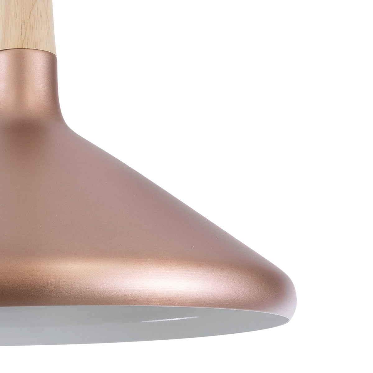 FELICITA 01223 Μοντέρνο Κρεμαστό Φωτιστικό Οροφής με Ντουί 1 x E27 AC 220-240V IP20 - Χάλκινο & Λευκό - Μ40 x Π40 x Υ30