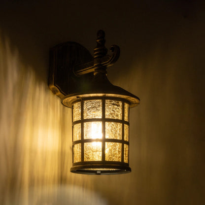 PHAROS 01228 Vintage Φωτιστικό Τοίχου - Απλίκα με Ντουί 1 x E27 AC 220-240V IP20 - Μπρούτζινο Εφέ Σκουριάς - Μ17 x Π19 x Υ29