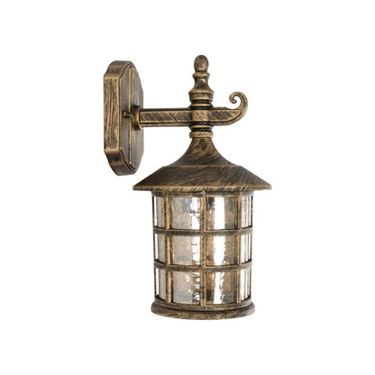 PHAROS 01228 Vintage Φωτιστικό Τοίχου - Απλίκα με Ντουί 1 x E27 AC 220-240V IP20 - Μπρούτζινο Εφέ Σκουριάς - Μ17 x Π19 x Υ29