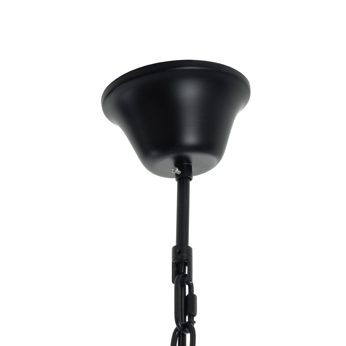 HAMTINE 01229 Vintage Κρεμαστό Φωτιστικό Σχοινί Πολύφωτο 6 x E27 IP20 Μαύρο Μέταλλο με Μπεζ Σχοινί - Μ40 x Π40 x Υ92cm