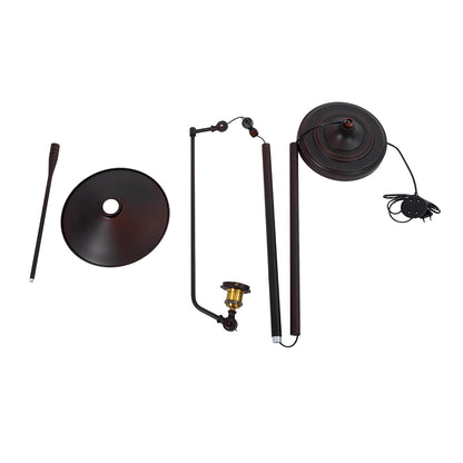 SILENE 01243 Vintage Επιδαπέδιο Φωτιστικό με Ντουί 1 x E27 AC 220-240V IP20 - Μαύρο & Χρυσό - Μ30 x Π30 x Υ194