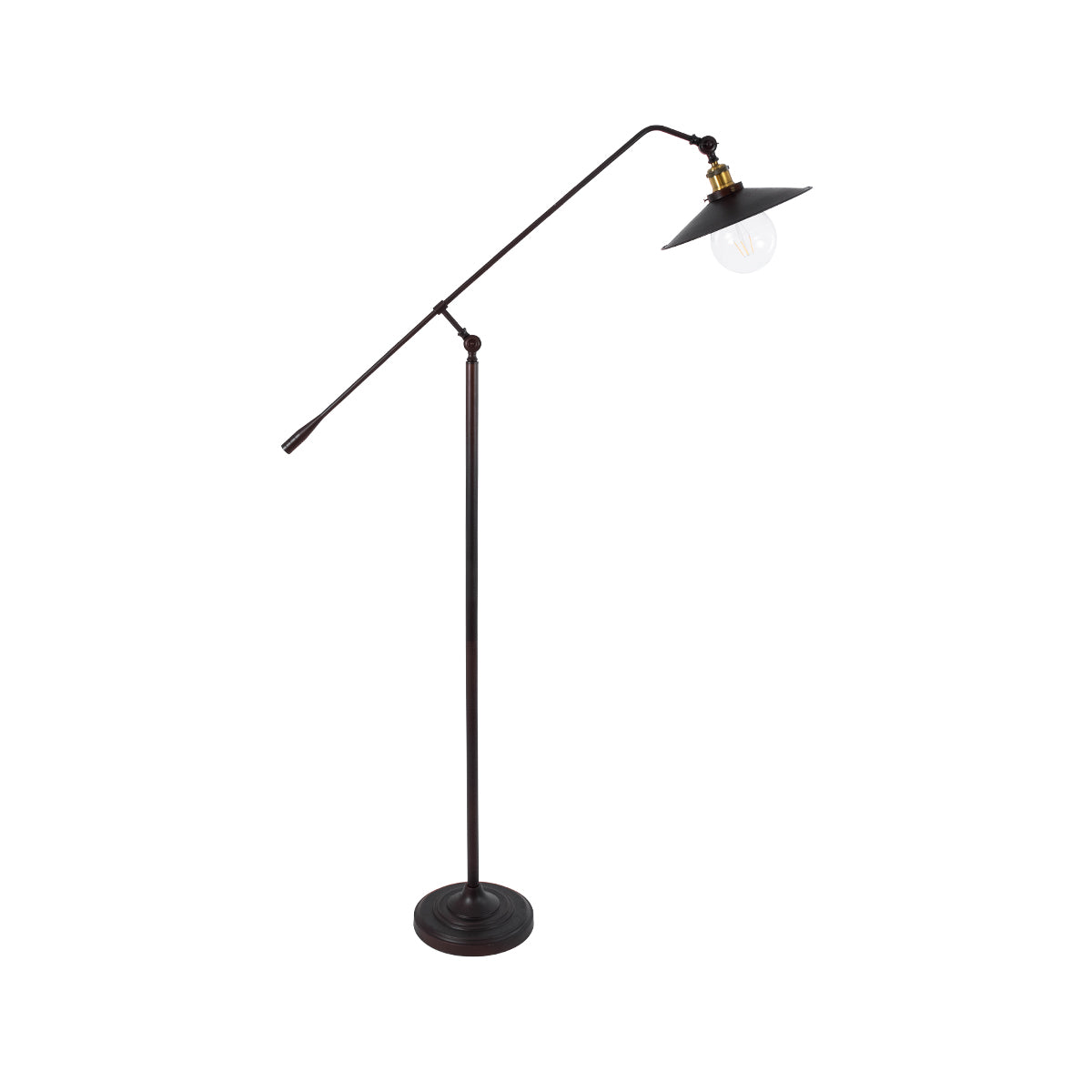 SILENE 01243 Vintage Επιδαπέδιο Φωτιστικό με Ντουί 1 x E27 AC 220-240V IP20 - Μαύρο & Χρυσό - Μ30 x Π30 x Υ194