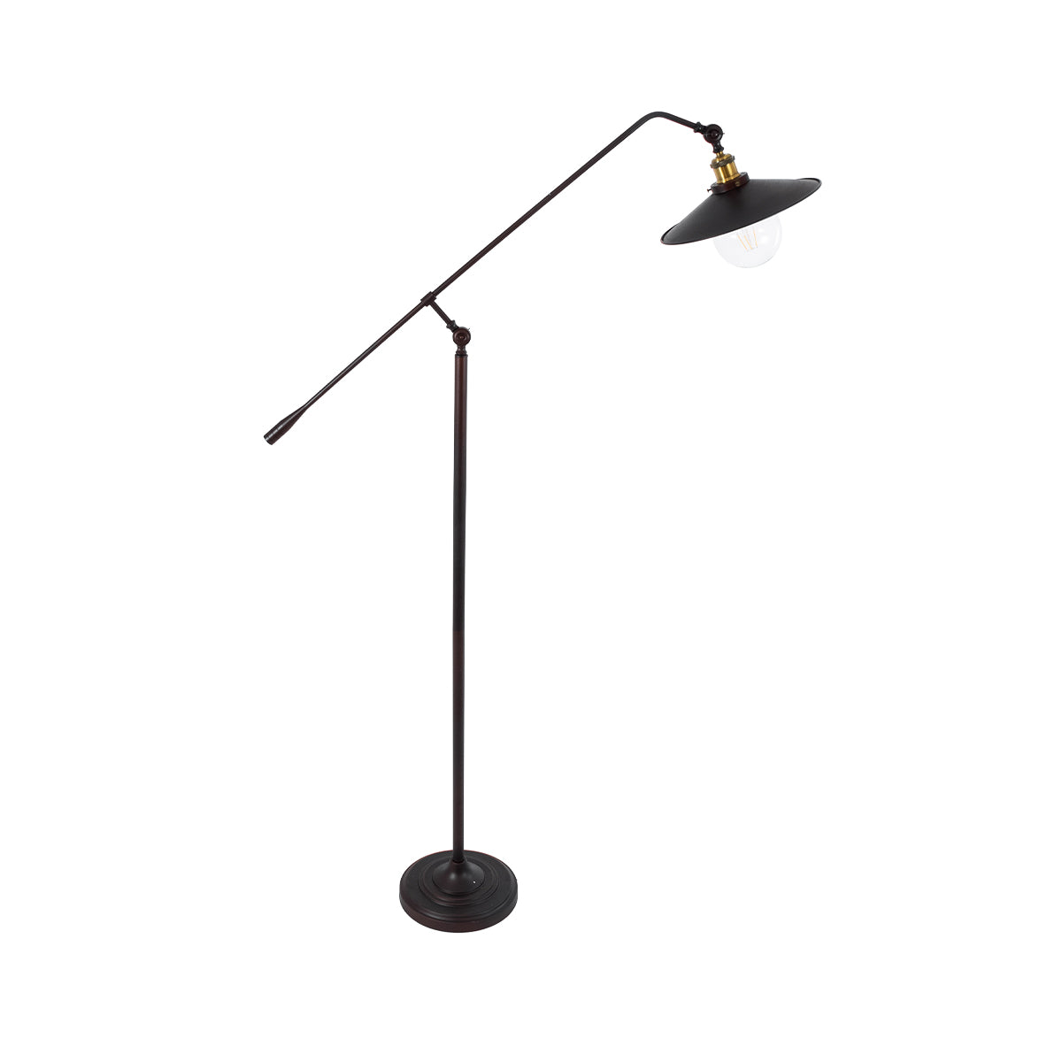 SILENE 01243 Vintage Επιδαπέδιο Φωτιστικό με Ντουί 1 x E27 AC 220-240V IP20 - Μαύρο & Χρυσό - Μ30 x Π30 x Υ194