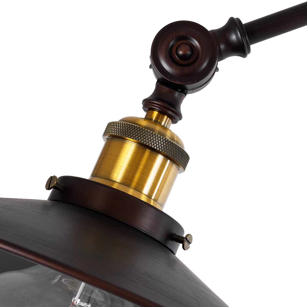 SILENE 01243 Vintage Επιδαπέδιο Φωτιστικό με Ντουί 1 x E27 AC 220-240V IP20 - Μαύρο & Χρυσό - Μ30 x Π30 x Υ194