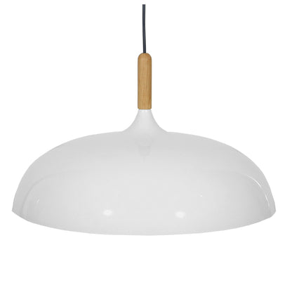 VALLETE WHITE 01256 Μοντέρνο Κρεμαστό Φωτιστικό Οροφής Μονόφωτο 1 x E27 Λευκό Μεταλλικό Καμπάνα Φ45 x Y27cm