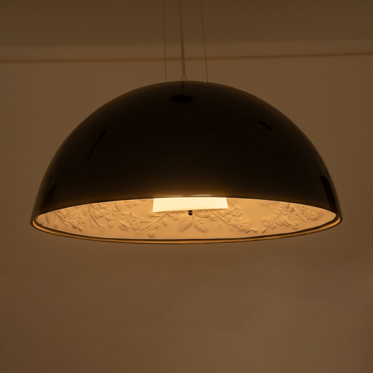 SERENIA 01270 Μοντέρνο Κρεμαστό Φωτιστικό Οροφής με Ντουί 1 x E27 AC 220-240V IP20 - Μαύρο & Λευκό - Μ60 x Π60 x Υ30