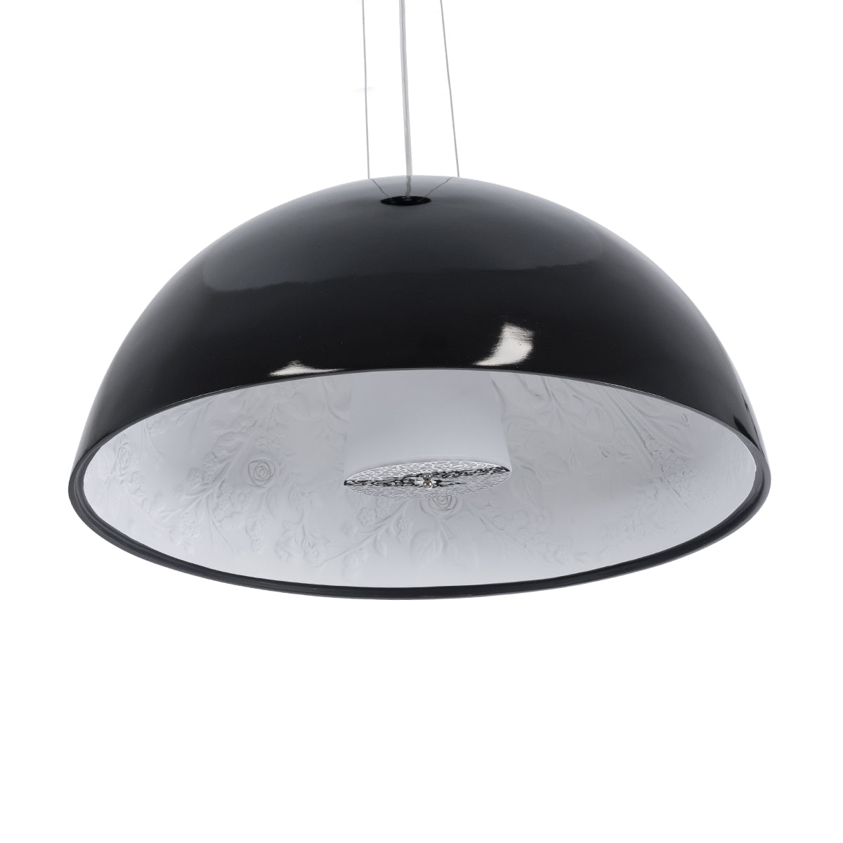 SERENIA 01270 Μοντέρνο Κρεμαστό Φωτιστικό Οροφής με Ντουί 1 x E27 AC 220-240V IP20 - Μαύρο & Λευκό - Μ60 x Π60 x Υ30