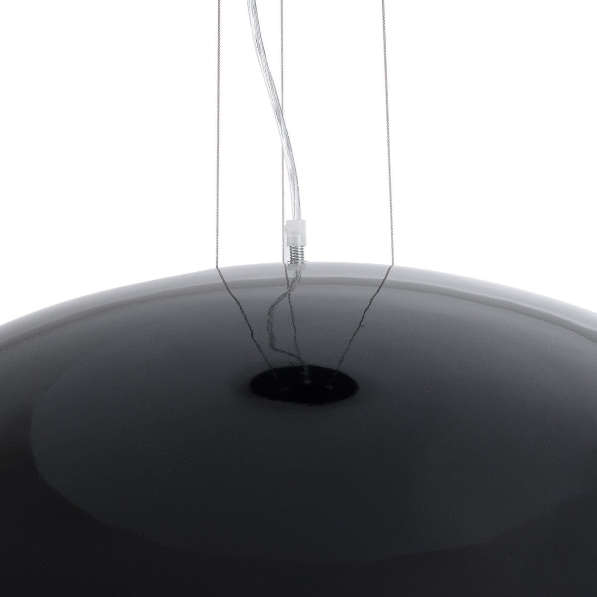 SERENIA BLACK 01272 Μοντέρνο Κρεμαστό Φωτιστικό Οροφής Μονόφωτο 1 x E27 AC220-240V IP20 - Φ90 x Υ40cm - Μαύρο Γύψινο Καμπάνα