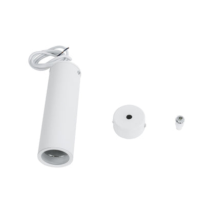 CANNON WHITE 01274 Μοντέρνο Κρεμαστό Φωτιστικό Οροφής Spot Μονόφωτο 1 x GU10 AC220-240V IP20 - Φ6 x Υ20cm - Λευκό Μεταλλικό Σποτ