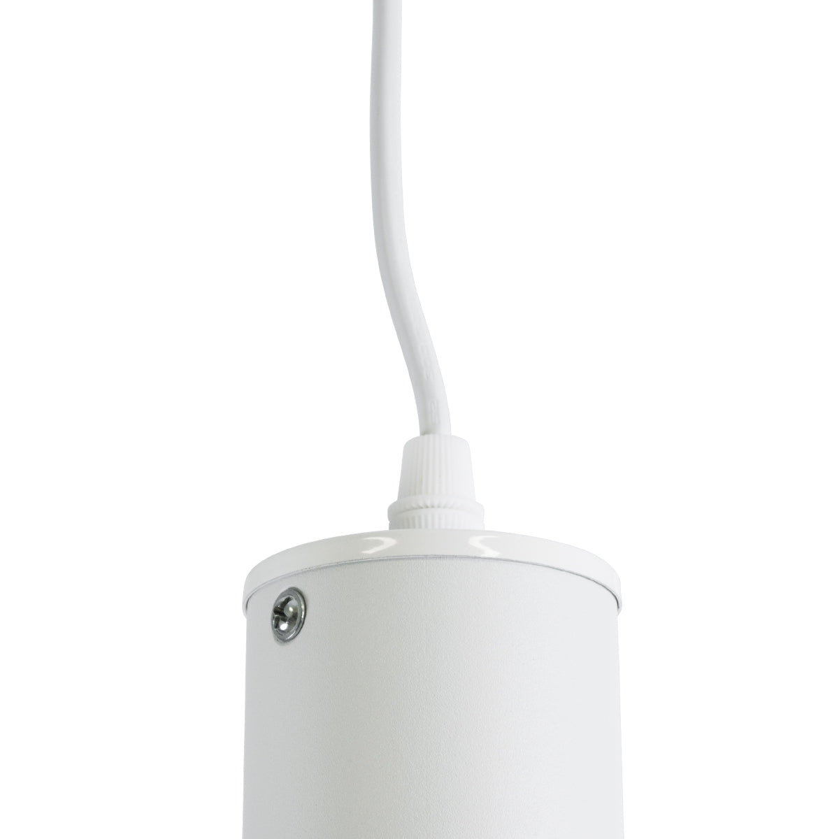 CANNON WHITE 01274 Μοντέρνο Κρεμαστό Φωτιστικό Οροφής Spot Μονόφωτο 1 x GU10 AC220-240V IP20 - Φ6 x Υ20cm - Λευκό Μεταλλικό Σποτ