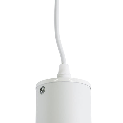 CANNON WHITE 01274 Μοντέρνο Κρεμαστό Φωτιστικό Οροφής Spot Μονόφωτο 1 x GU10 AC220-240V IP20 - Φ6 x Υ20cm - Λευκό Μεταλλικό Σποτ