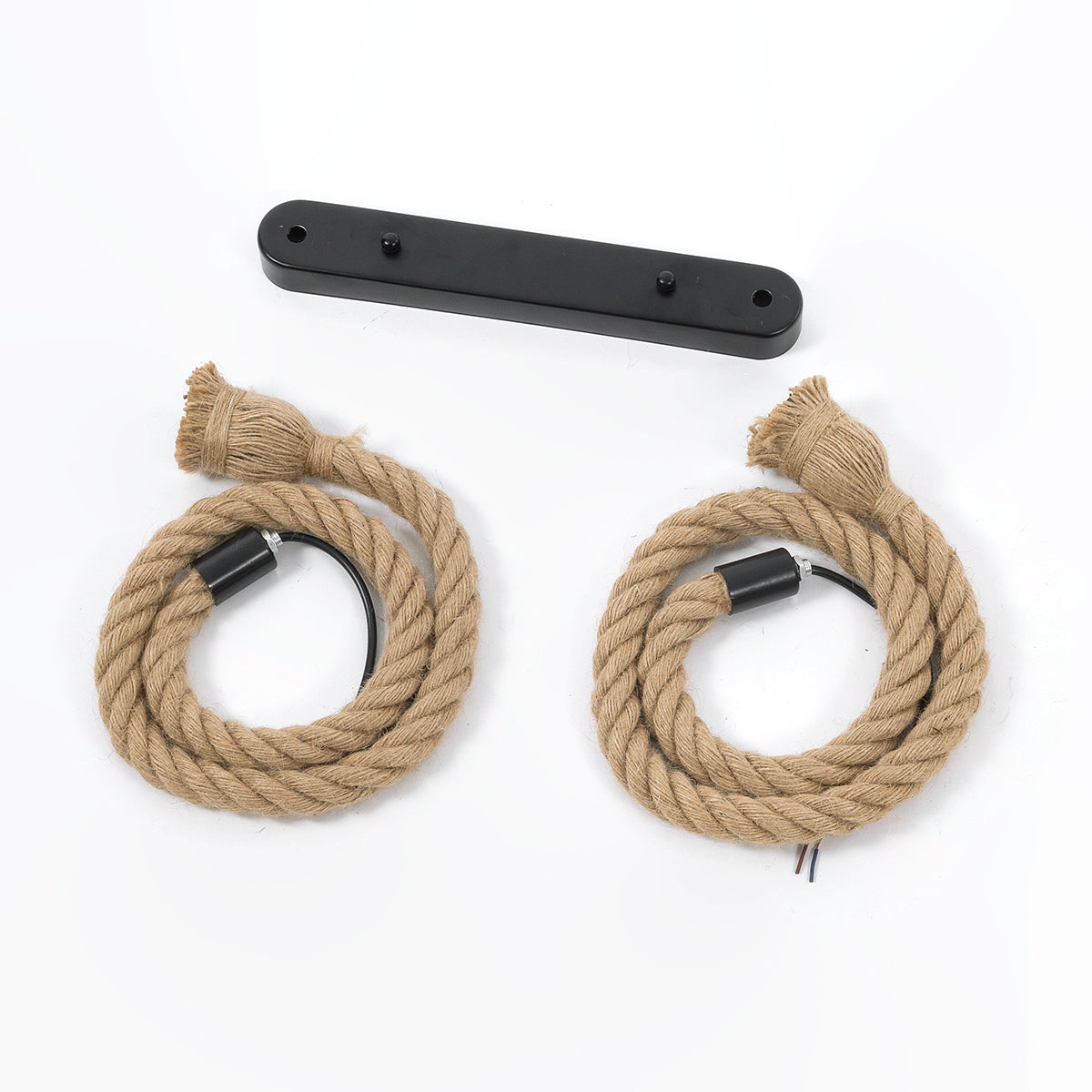 ROPE 01279 Boho Κρεμαστό Φωτιστικό Οροφής με Ντουί 2 x E27 AC 220-240V IP20 - Μπεζ - Μ30 x Π3.5 x Υ100