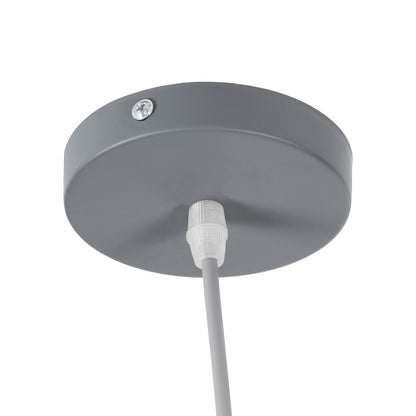 UPVALE 01282 Μοντέρνο Κρεμαστό Φωτιστικό Οροφής με Ντουί 1 x E27 AC 220-240V IP20 - Γκρι & Λευκό - Μ40 x Π40 x Υ24