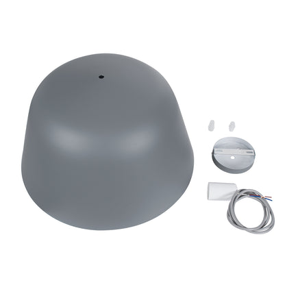 UPVALE 01282 Μοντέρνο Κρεμαστό Φωτιστικό Οροφής με Ντουί 1 x E27 AC 220-240V IP20 - Γκρι & Λευκό - Μ40 x Π40 x Υ24