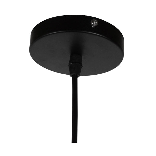 SANTORINI 01289 Vintage Κρεμαστό Φωτιστικό Οροφής Μονόφωτο 3D από Επεξεργασμένο Σκληρό Καφέ Χαρτόνι Καμπάνα Φ40 x Y34cm