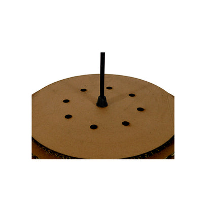 SANTORINI 01289 Vintage Κρεμαστό Φωτιστικό Οροφής Μονόφωτο 3D από Επεξεργασμένο Σκληρό Καφέ Χαρτόνι Καμπάνα Φ40 x Y34cm