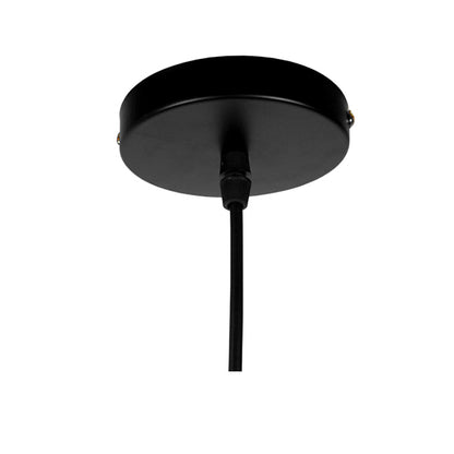 SANTORINI 01296 Vintage Κρεμαστό Φωτιστικό Οροφής Μονόφωτο 3D από Επεξεργασμένο Σκληρό Καφέ Χαρτόνι Καμπάνα Φ35 x Y40cm