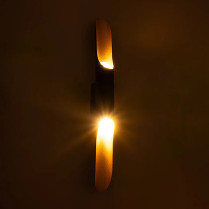 ESTERINA 01302 Μοντέρνο Φωτιστικό Τοίχου - Απλίκα με Ντουί 2 x E27 AC 220-240V IP20 - Μαύρο & Χρυσό - Μ5.5 x Π8 x Υ60