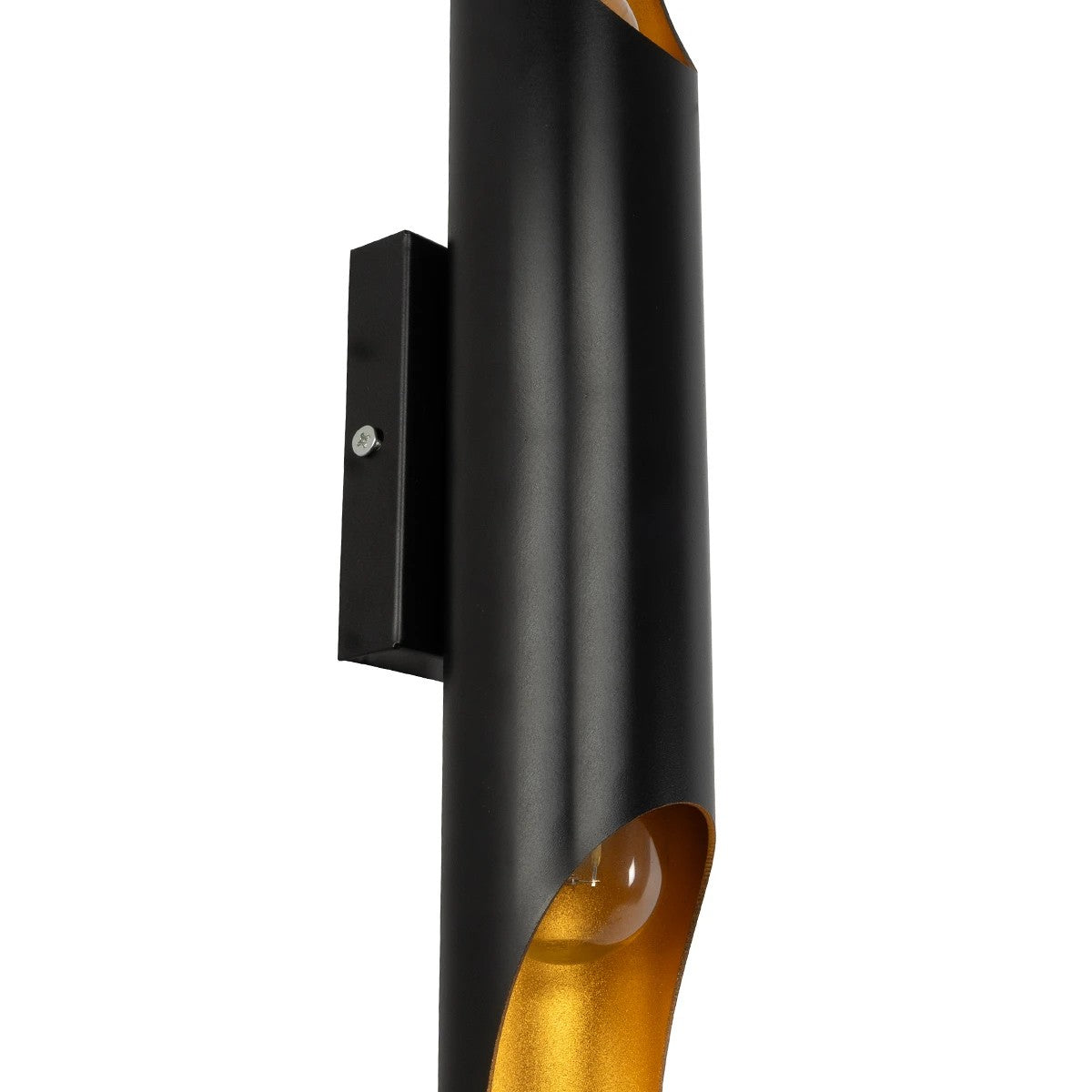 ESTERINA 01302 Μοντέρνο Φωτιστικό Τοίχου - Απλίκα με Ντουί 2 x E27 AC 220-240V IP20 - Μαύρο & Χρυσό - Μ5.5 x Π8 x Υ60