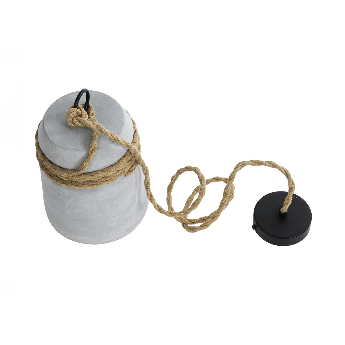 TRIBECA 01319 Boho Κρεμαστό Φωτιστικό Οροφής με Ντουί 1 x E27 AC 220-240V IP20 - Γκρι & Μπεζ - Μ20 x Π20 x Υ26