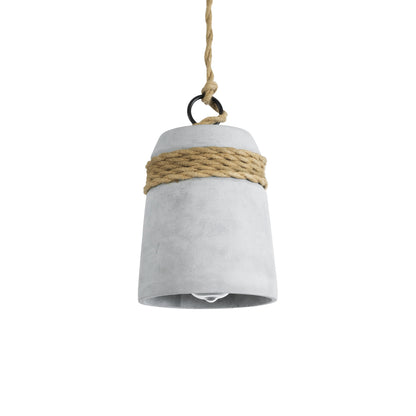 TRIBECA 01319 Boho Κρεμαστό Φωτιστικό Οροφής με Ντουί 1 x E27 AC 220-240V IP20 - Γκρι & Μπεζ - Μ20 x Π20 x Υ26