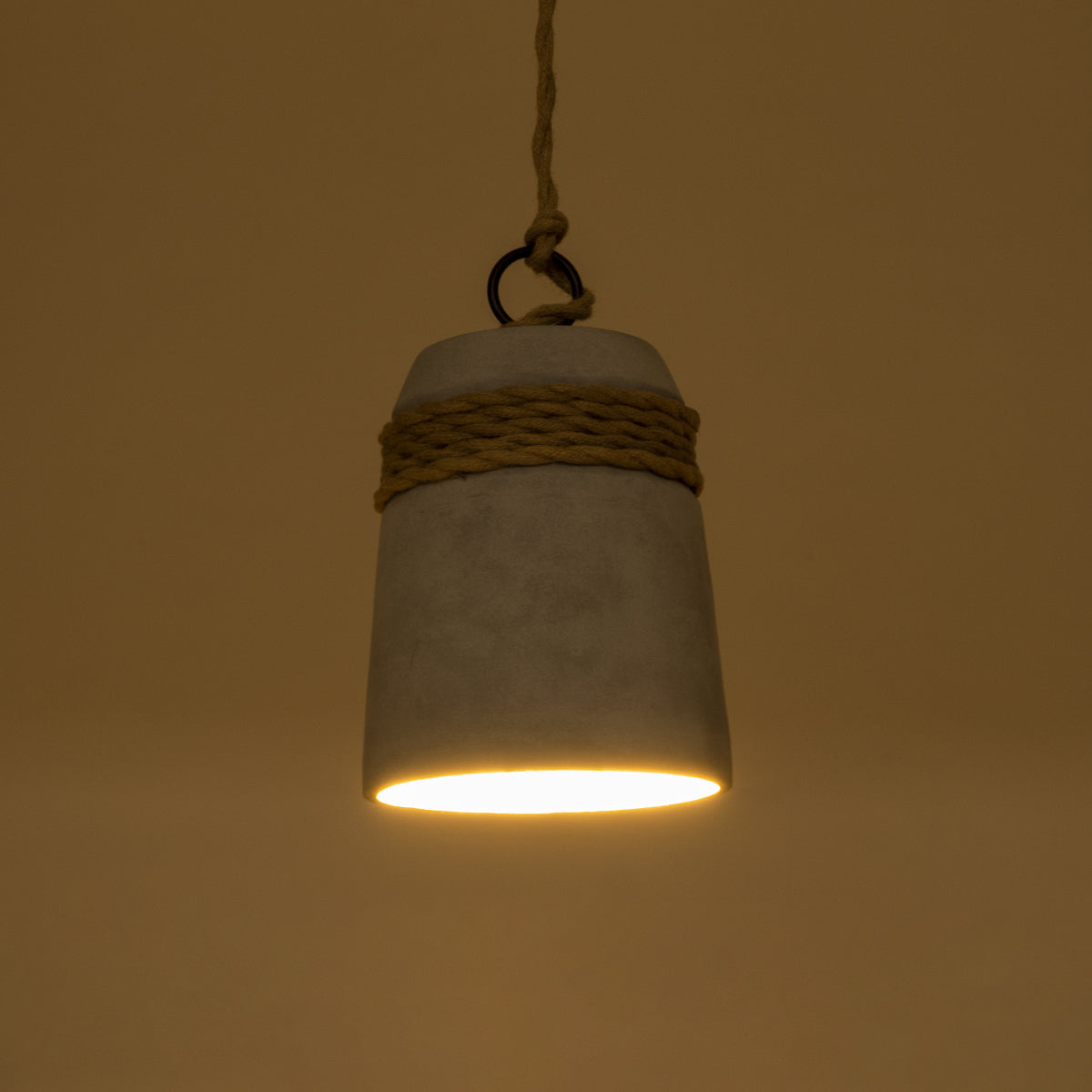 TRIBECA 01319 Boho Κρεμαστό Φωτιστικό Οροφής με Ντουί 1 x E27 AC 220-240V IP20 - Γκρι & Μπεζ - Μ20 x Π20 x Υ26