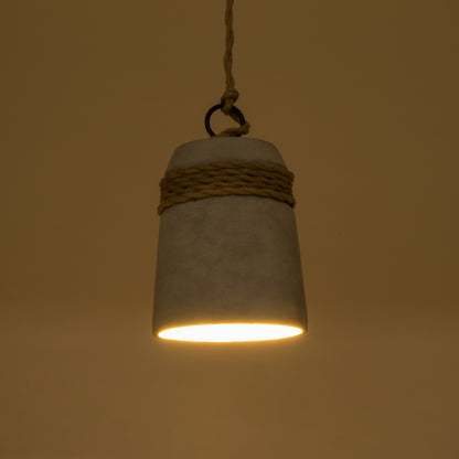 TRIBECA 01319 Boho Κρεμαστό Φωτιστικό Οροφής με Ντουί 1 x E27 AC 220-240V IP20 - Γκρι & Μπεζ - Μ20 x Π20 x Υ26