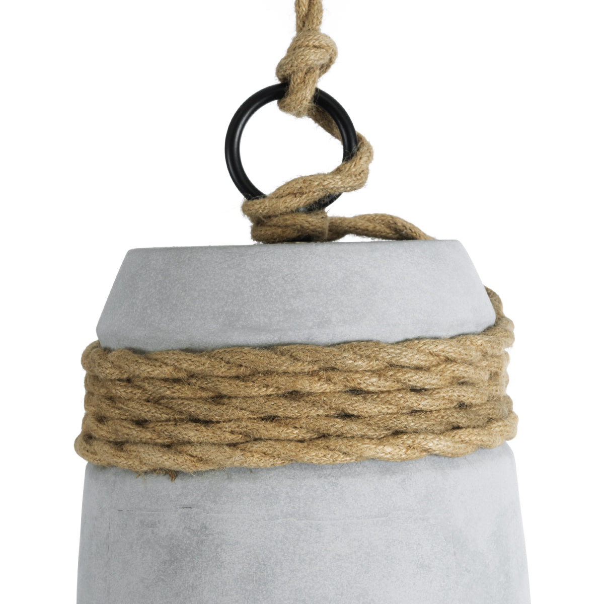 TRIBECA 01319 Boho Κρεμαστό Φωτιστικό Οροφής με Ντουί 1 x E27 AC 220-240V IP20 - Γκρι & Μπεζ - Μ20 x Π20 x Υ26