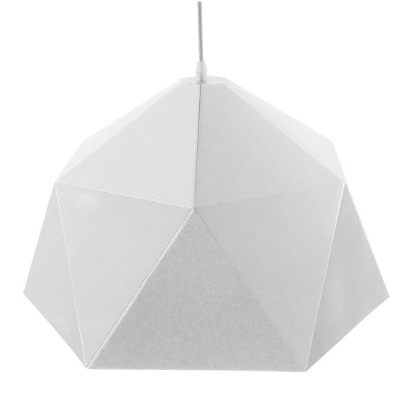 HEXAGON 01378 Μοντέρνο Κρεμαστό Φωτιστικό Οροφής με Ντουί 1 x E27 AC 220-240V IP20 - Λευκό & Χρυσό - Μ46 x Π46 x Y25