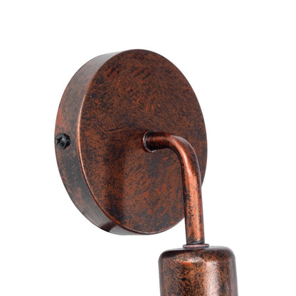DON 01398 Vintage Φωτιστικό Τοίχου - Απλίκα με Ντουί 1 x E27 AC 220-240V IP20 - Χάλκινο Εφέ Σκουριάς - Μ10 x Π7 x Υ16