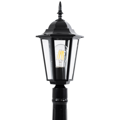 ELLIPSE 01401 Vintage Φωτιστικό Κολωνάκι Κήπου Μονόφωτο 1 x E27 Μαύρο Μεταλλικό Πλέγμα L17 x W16 x H105cm