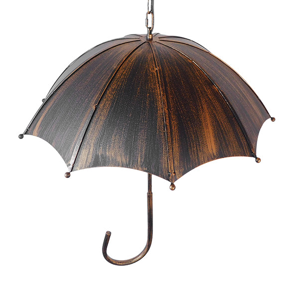 UMBRELLA 01406 Vintage Industrial Κρεμαστό Φωτιστικό Οροφής Πολύφωτο 5 x E27 Μαύρο Καφέ Σκουριά Μεταλλικό Φ58 x Υ60cm