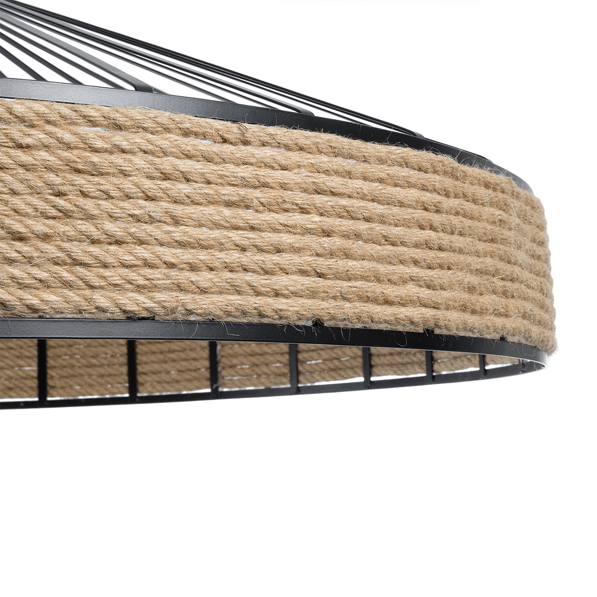 SAHARA 01416 Boho Κρεμαστό Φωτιστικό Οροφής με Ντουί 1 x E27 AC 220-240V IP20 - Μπεζ & Μαύρο - Μ80 x Π80 x Y25