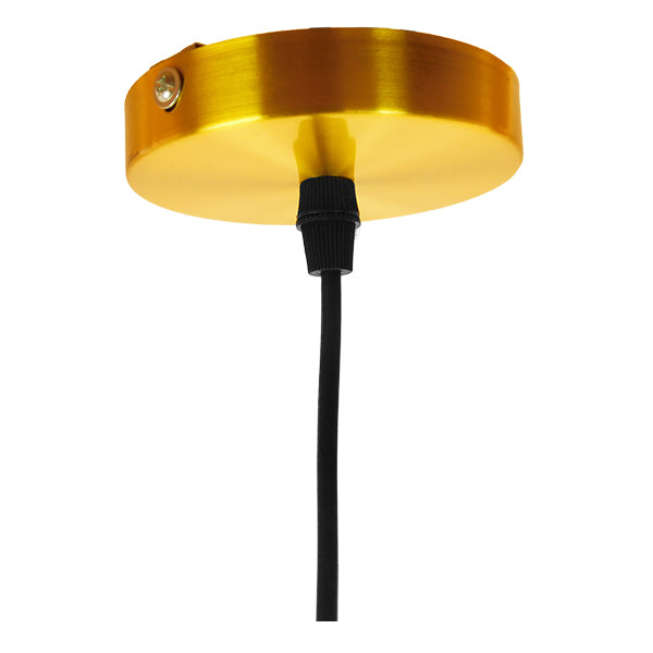 SEGRETO 01450 Vintage Κρεμαστό Φωτιστικό Οροφής Μονόφωτο 1 x E27 Κόκκινο Γυάλινο Διάφανο Καμπάνα με Χρυσό Ντουί Φ14 x Υ18cm