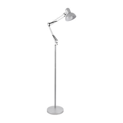 AUDREY 01469 Vintage Επιδαπέδιο Φωτιστικό με Ντουί 1 x E27 AC 220-240V IP20 - Ασημί - Μ15 x Π15 x Υ190