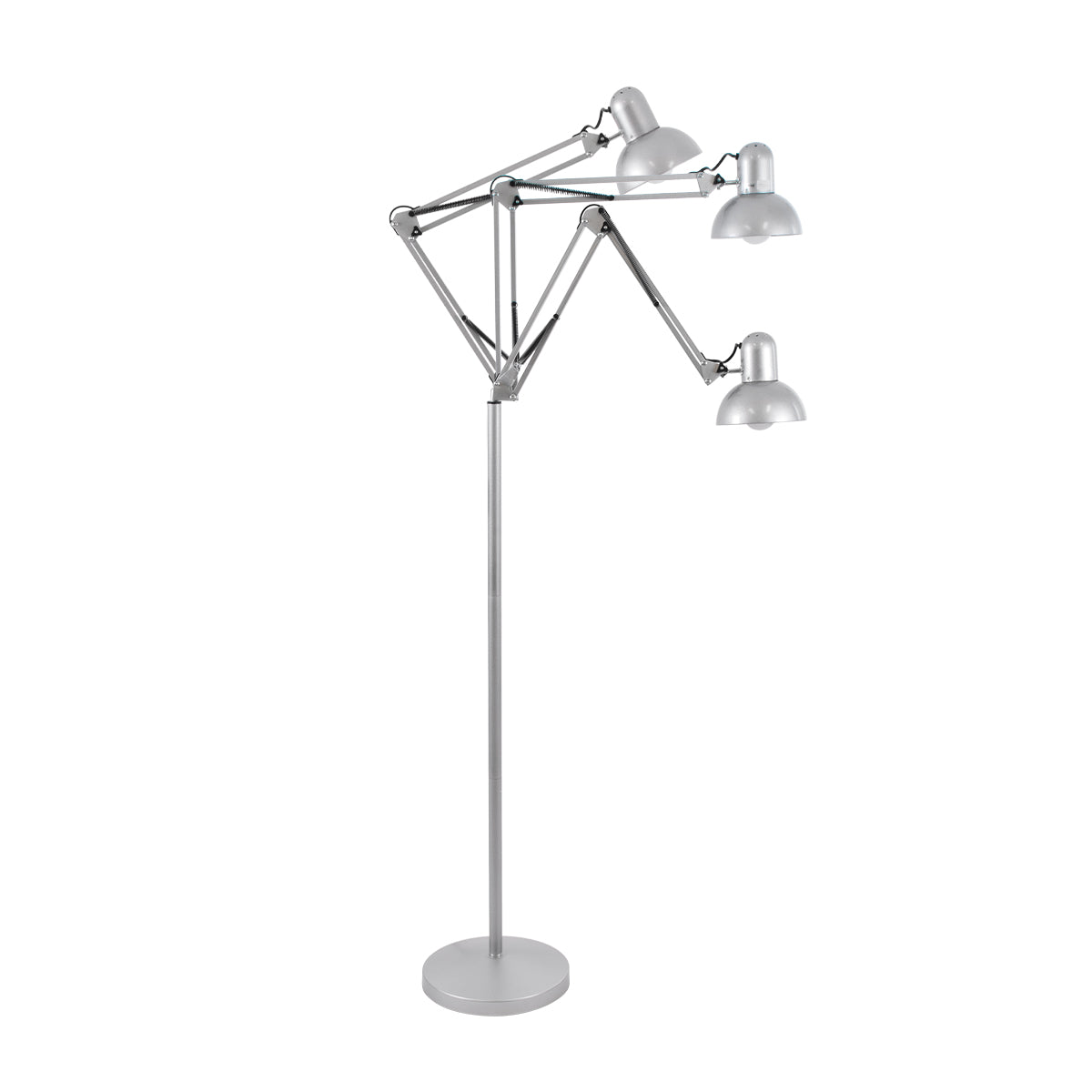 AUDREY 01469 Vintage Επιδαπέδιο Φωτιστικό με Ντουί 1 x E27 AC 220-240V IP20 - Ασημί - Μ15 x Π15 x Υ190