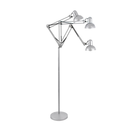 AUDREY 01469 Vintage Επιδαπέδιο Φωτιστικό με Ντουί 1 x E27 AC 220-240V IP20 - Ασημί - Μ15 x Π15 x Υ190