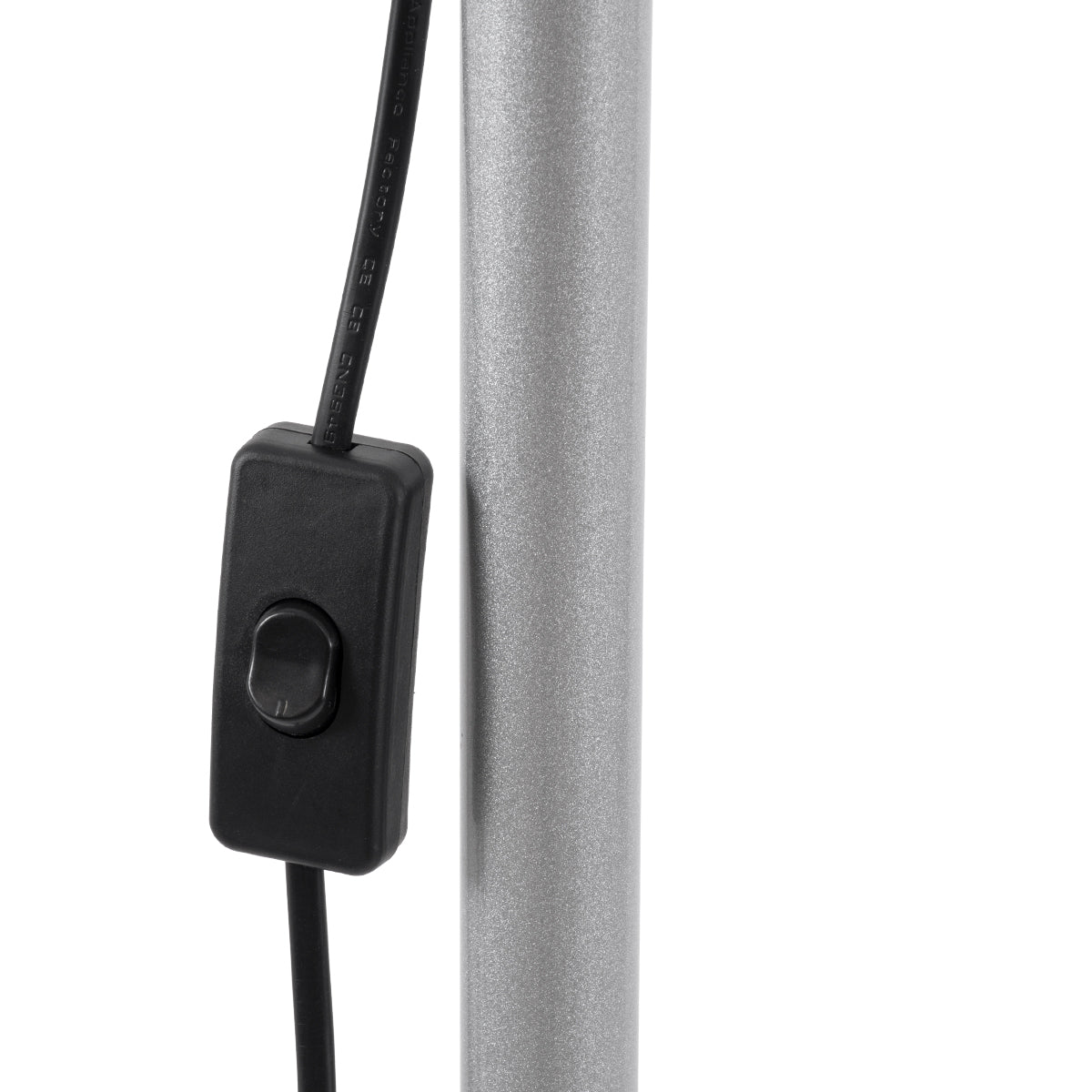 AUDREY 01469 Vintage Επιδαπέδιο Φωτιστικό με Ντουί 1 x E27 AC 220-240V IP20 - Ασημί - Μ15 x Π15 x Υ190