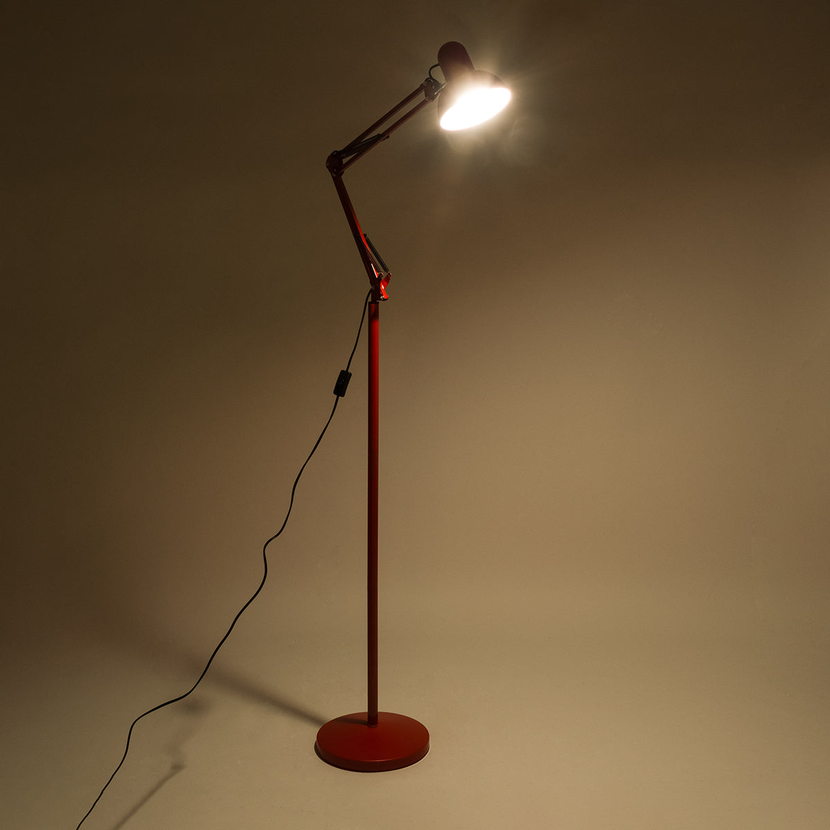 AUDREY 01470 Vintage Επιδαπέδιο Φωτιστικό με Ντουί 1 x E27 AC 220-240V IP20 - Κόκκινο - Μ15 x Π15 x Υ190