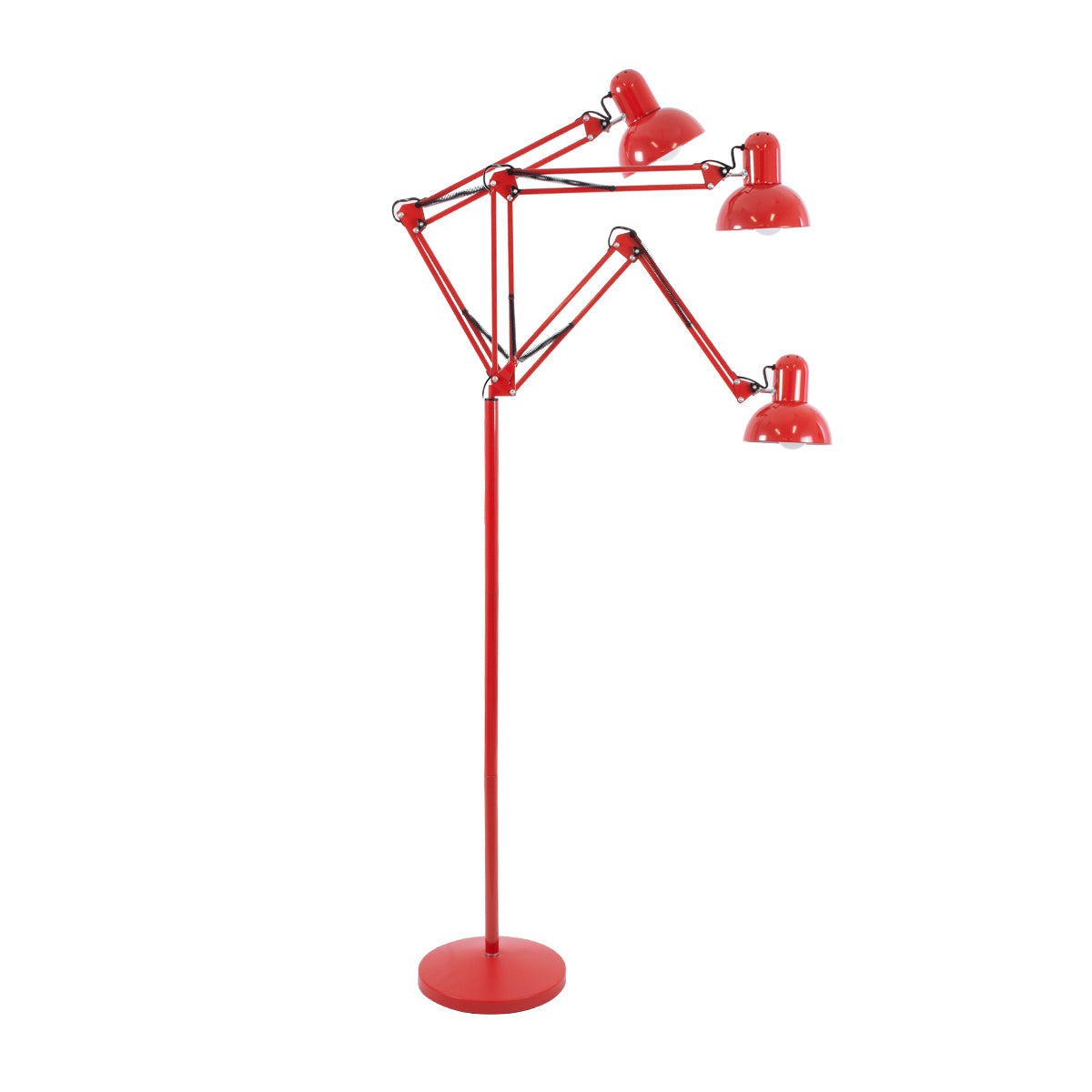 AUDREY 01470 Vintage Επιδαπέδιο Φωτιστικό με Ντουί 1 x E27 AC 220-240V IP20 - Κόκκινο - Μ15 x Π15 x Υ190