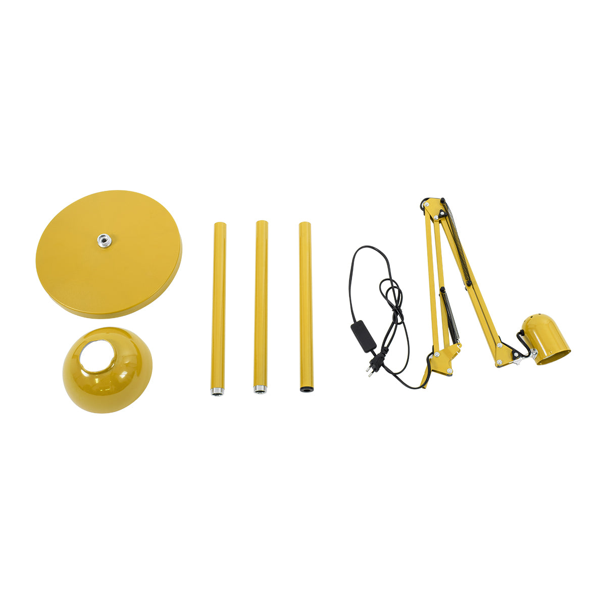 AUDREY 01472 Modern Floor Lamp with 1 x E27 AC 220-240V IP20 Socket - Yellow - L15 x W15 x H190