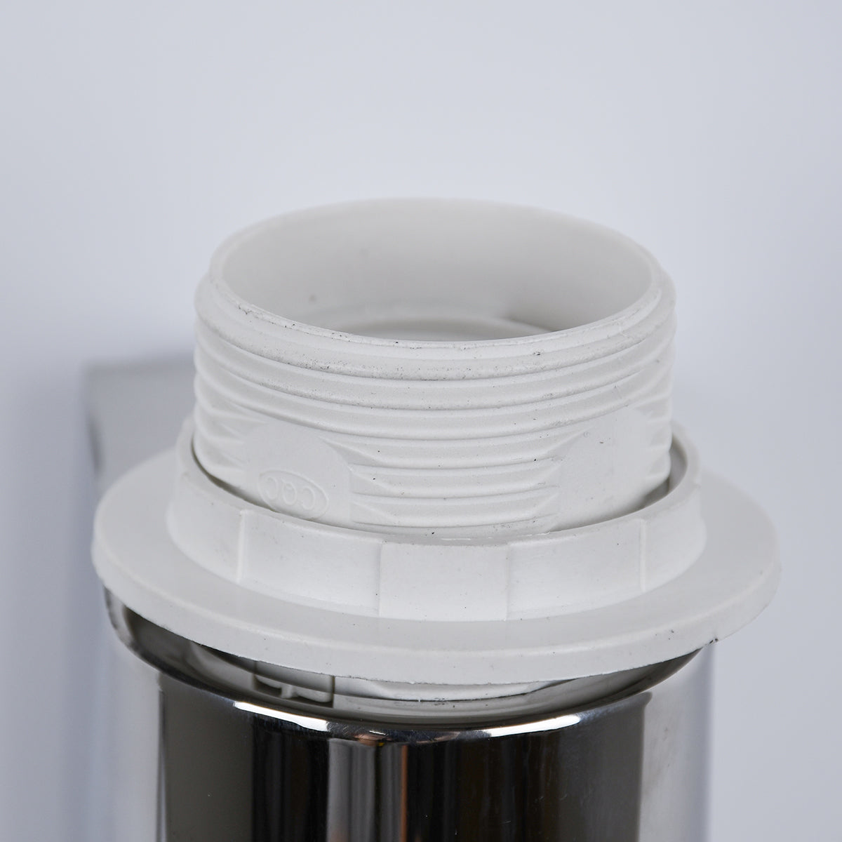 ELEGANT 01493 Μοντέρνο Επιτοίχιο Φωτιστικό Απλίκα με LED Βραχίονα Δίφωτο 1 x E27 IP20 Λευκό Ύφασμα με Ασημί Μέταλλο - Μ26.5 x Π15 x Υ43cm