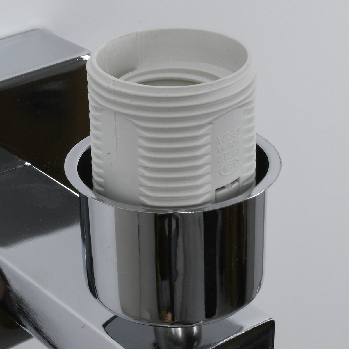 ELEGANT 01495 Μοντέρνο Φωτιστικό Τοίχου - Απλίκα Ξενοδοχείου Reading Light με Ντουί 1 x E27 LED 3W 360lm 36° AC 220-240V IP20 Θερμό Λευκό 2700K - Bridgelux COB Chip - Χρώμιο & Λευκό - Μ17 x Π21 x Υ43