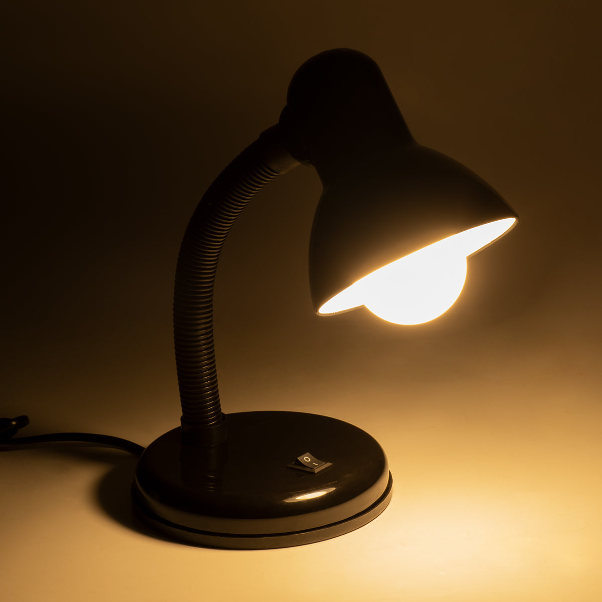 STUDENT 01530 Μοντέρνο Επιτραπέζιο Φωτιστικό Πορτατίφ με Ντουί 1 x E27 AC 220-240V IP20 - Μαύρο - Μ12 x Π12 x Υ32