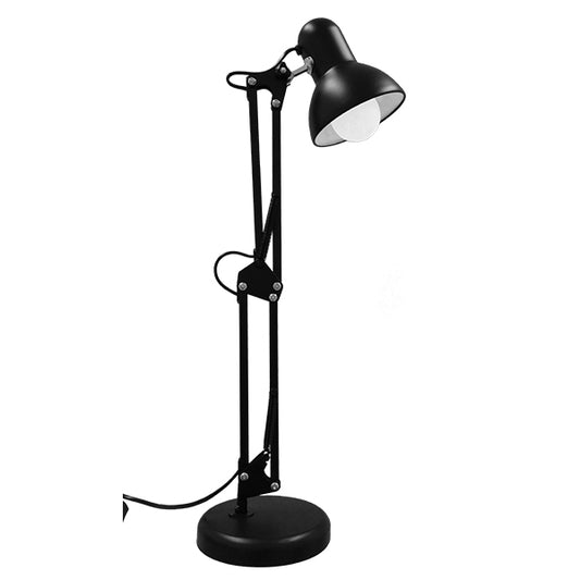 DESK 01538 Μοντέρνο Επιτραπέζιο Φωτιστικό Πορτατίφ με Ντουί 1 x E27 AC 220-240V IP20 - Μαύρο - Μ15 x Π15 x Υ67