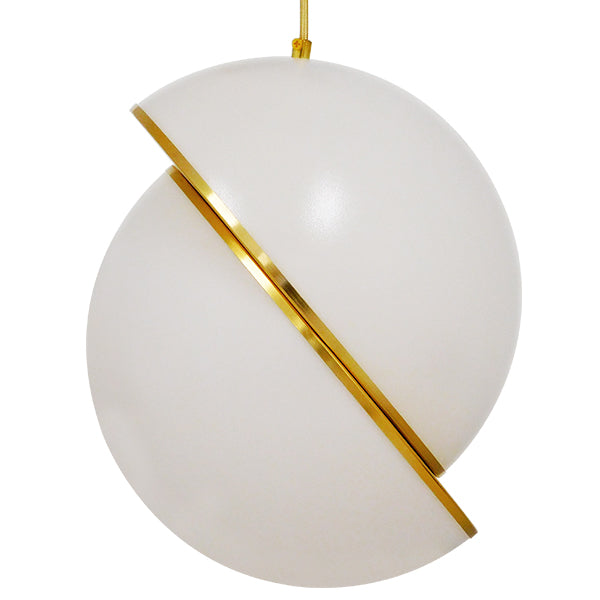 HUDSON 01555 Μοντέρνο Κρεμαστό Φωτιστικό Οροφής με Ντουί 1 x E27 AC 220-240V IP20 - Λευκό & Χρυσό - Μ30 x Π30 x Υ34