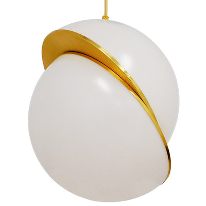 HUDSON 01555 Μοντέρνο Κρεμαστό Φωτιστικό Οροφής με Ντουί 1 x E27 AC 220-240V IP20 - Λευκό & Χρυσό - Μ30 x Π30 x Υ34