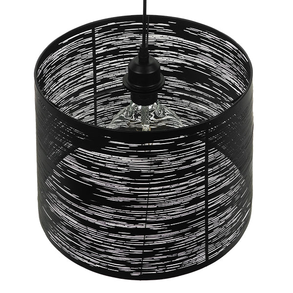 ACCADEMIA 01556 Μοντέρνο Κρεμαστό Φωτιστικό Οροφής με Ντουί 1 x E27 AC 220-240V IP20 - Μαύρο - Μ35 x Π35 x Υ25